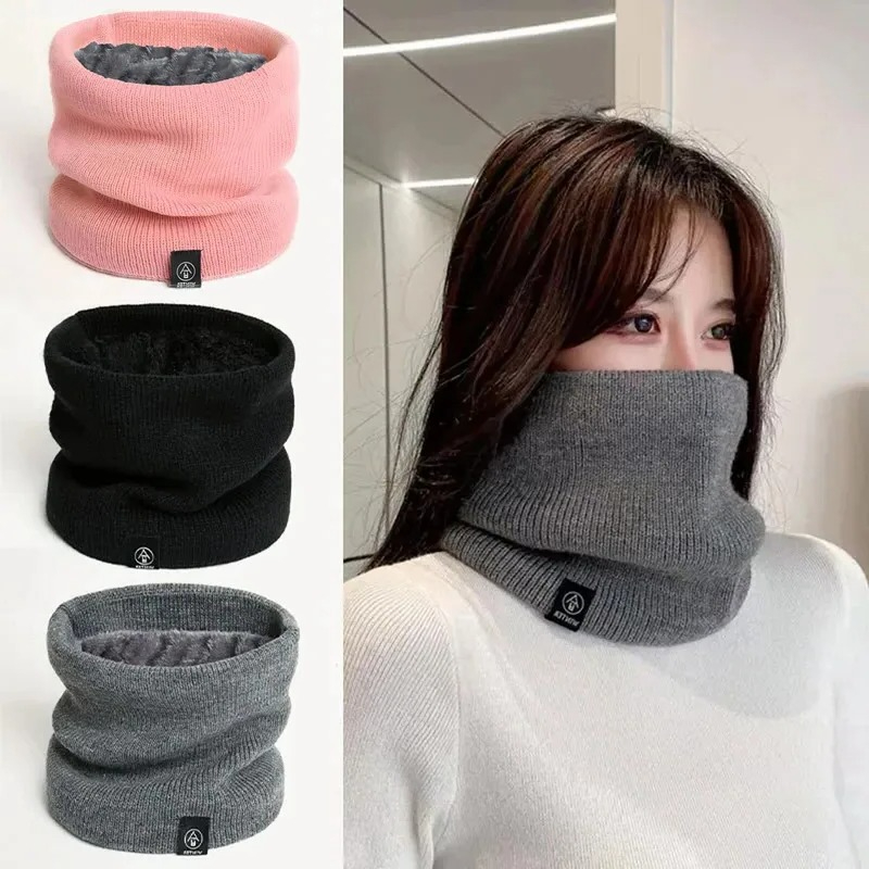 Men Scarf Wool - Модный женский вязаный шарф, однотонный, похожий