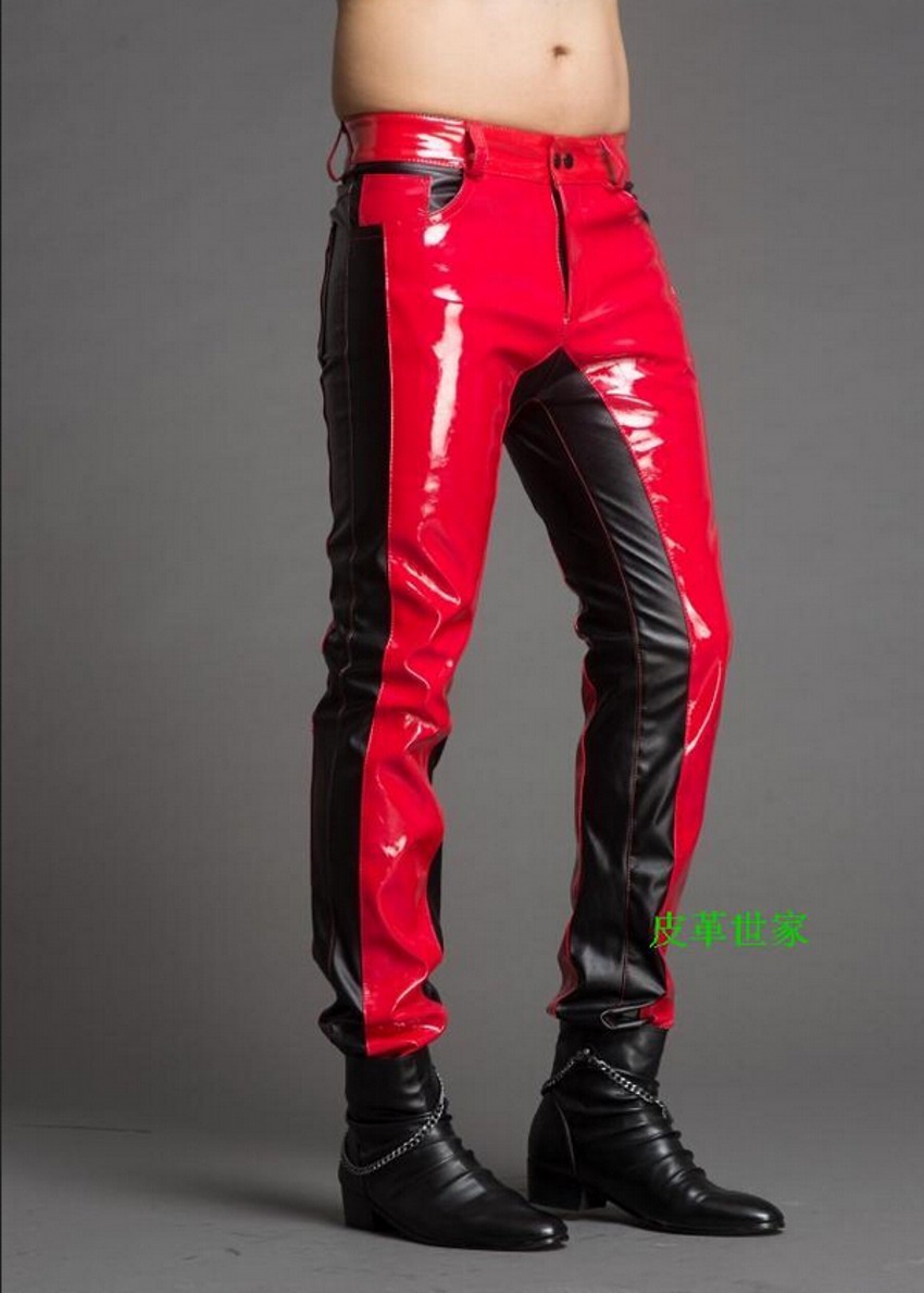 Jeans Pants Fashion Men - Новые зимние мужские модные кожаные брюки