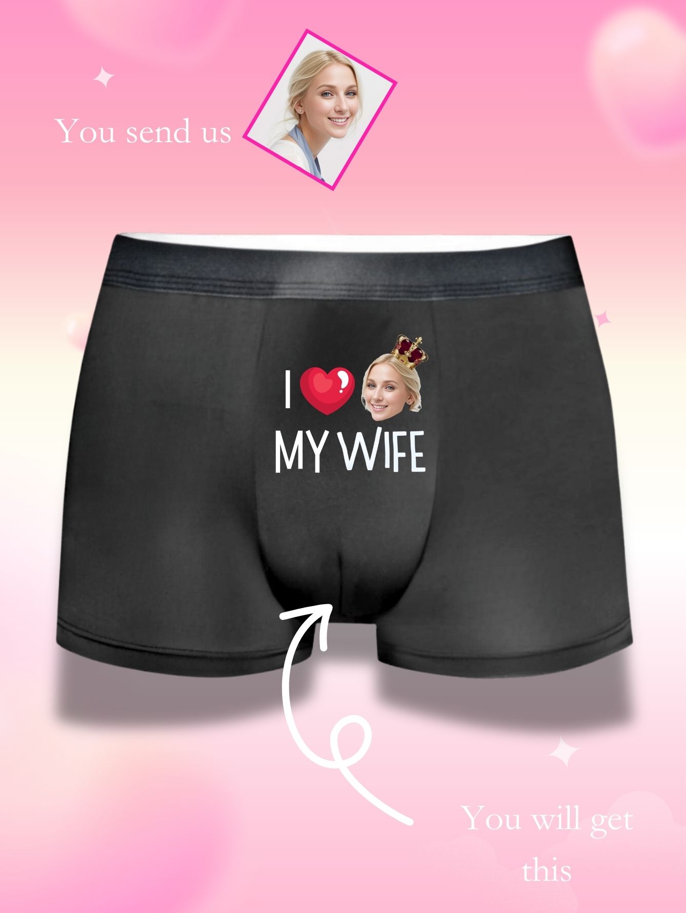 Men'S Fashion Underwear - Персонализированные трусы-боксеры I LOVE MY WIFE