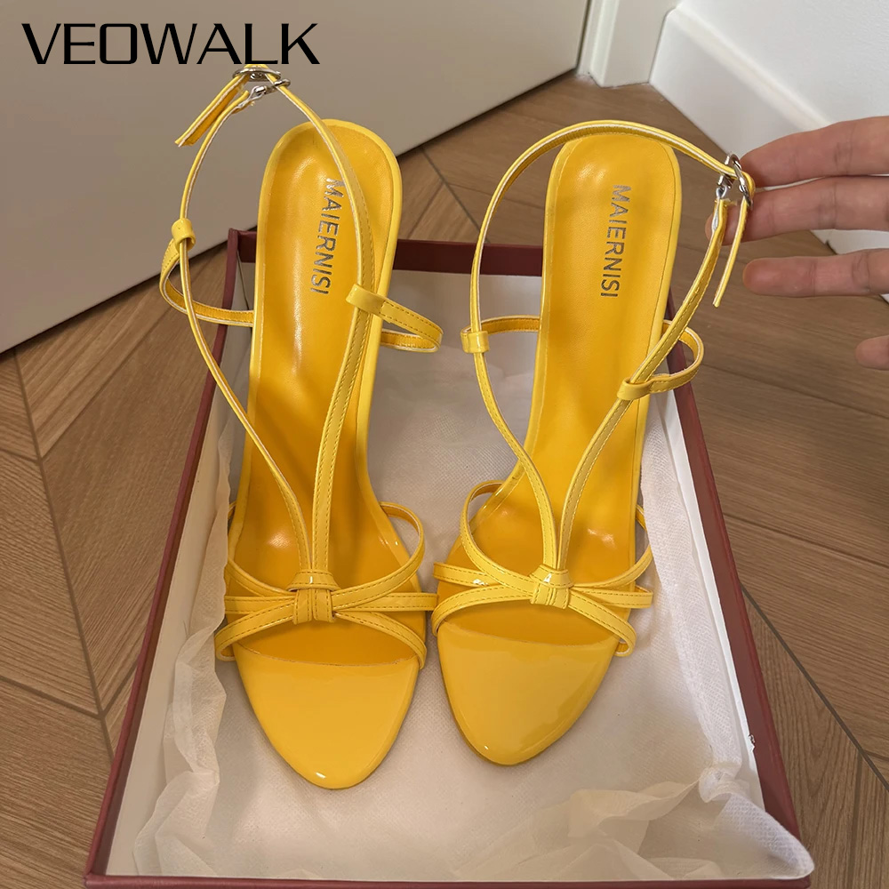 Mens Fashion Sandals - Модные сексуальные желтые босоножки на шпильке