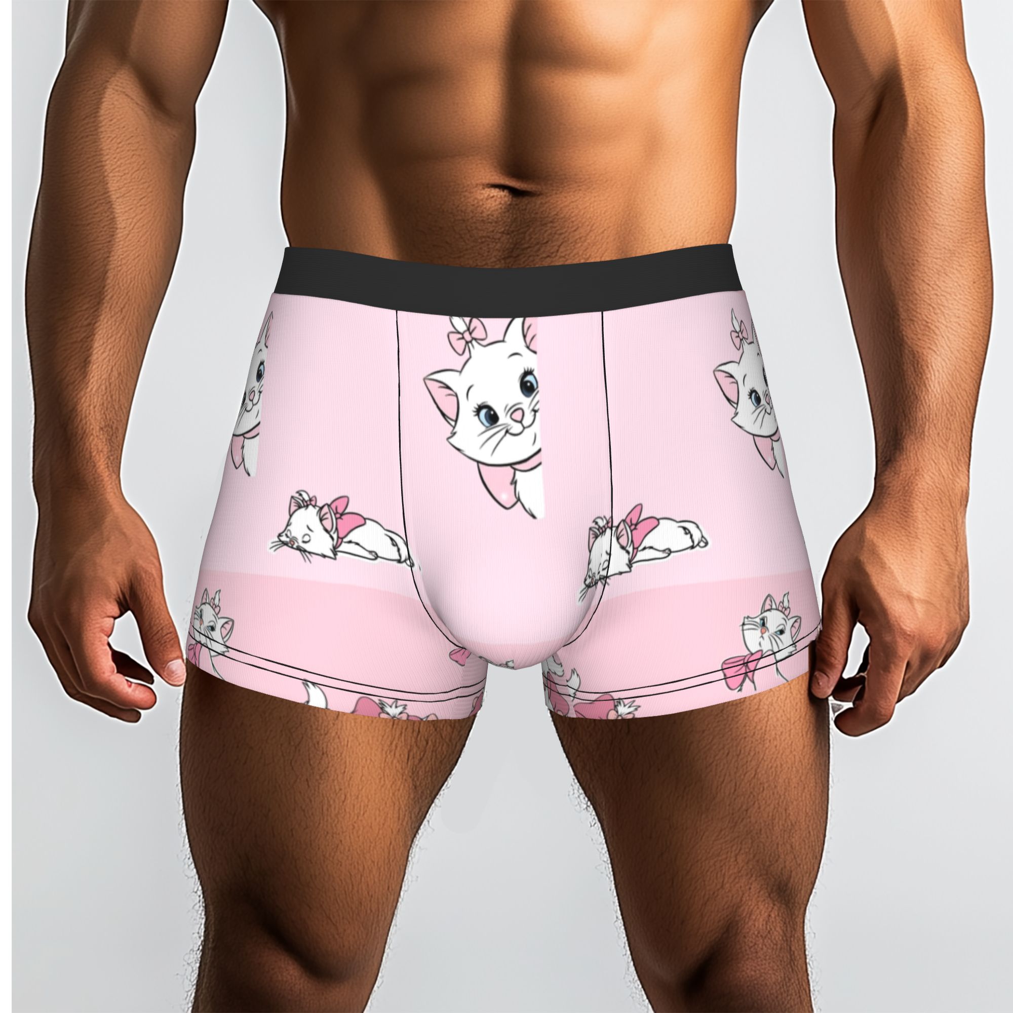 Men'S Fashion Underwear - Мужские трусы-боксеры с мультяшным принтом кошки