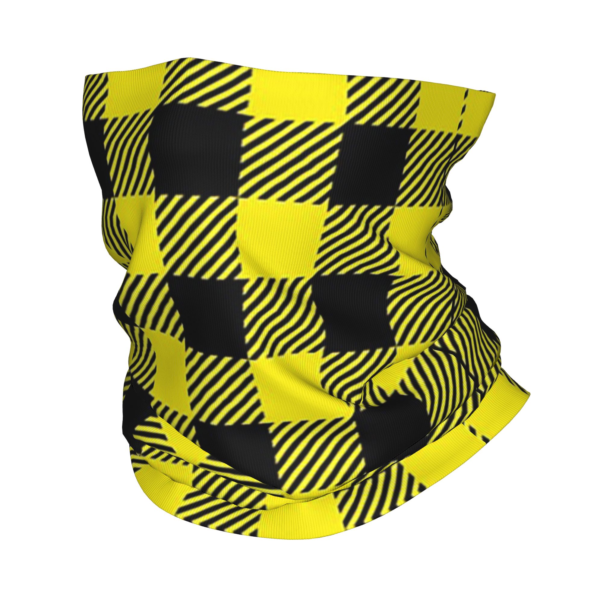 Yellow Men'S Fashion - Желто-черный шарф-бандана с клетчатым узором, многофункциональный