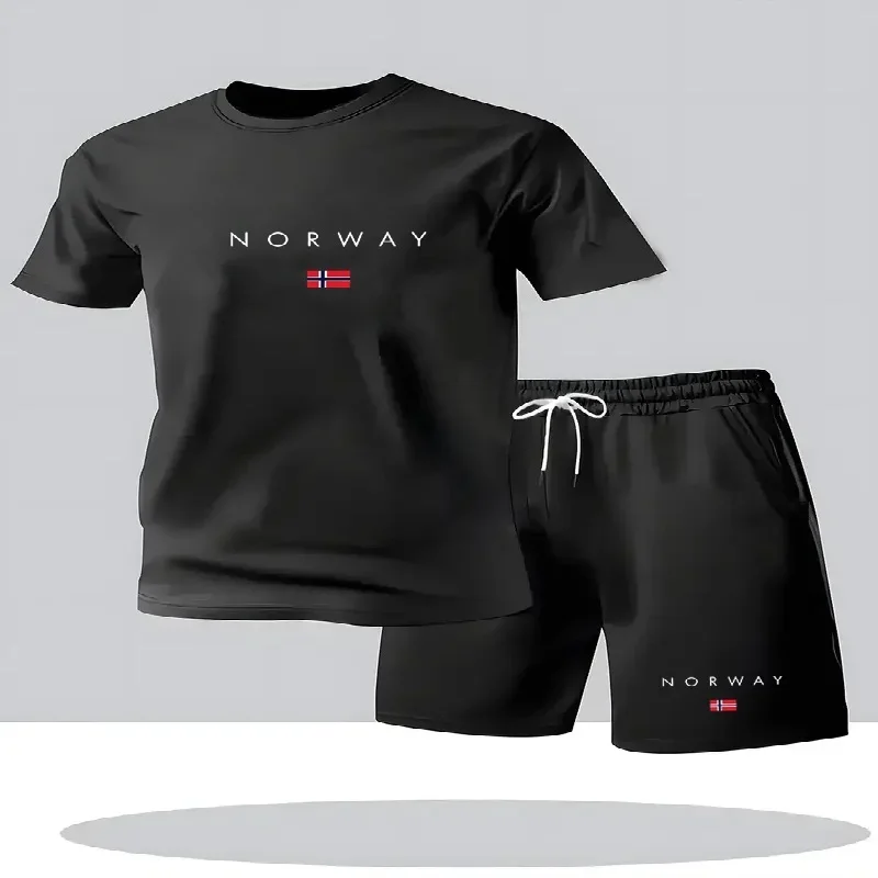 Mens Fashion Urban - Новый мужской повседневный комплект из футболки