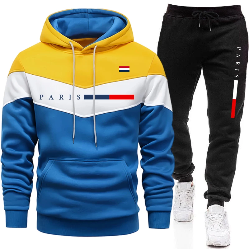 Men'S Fashion Outfits - Модный повседневный спортивный костюм с принтом
