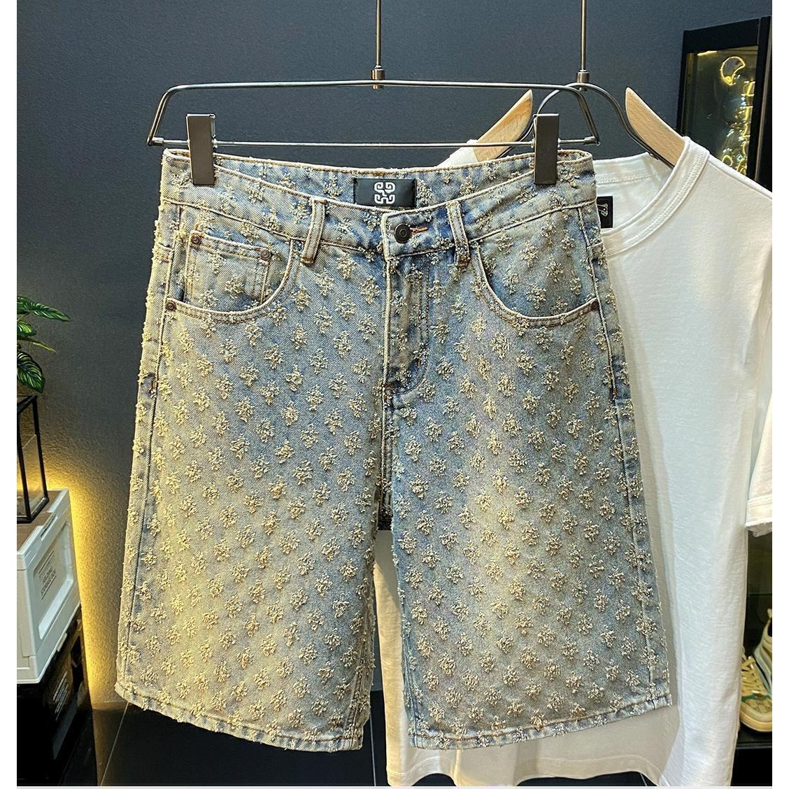 Jeans Pants Fashion Men - Летние джинсовые шорты для мужчин: повседневные,