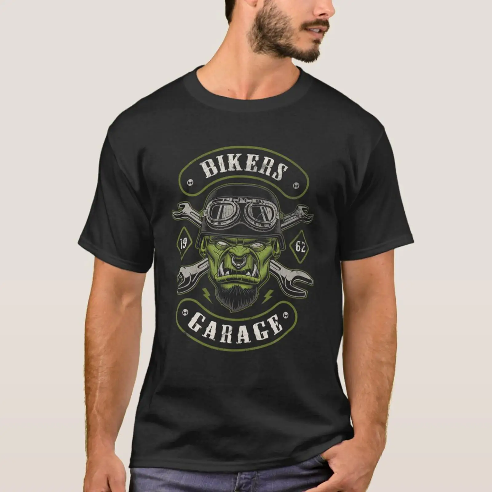 Men'S Fashion Garage - Винтажная футболка с графическим принтом «1962