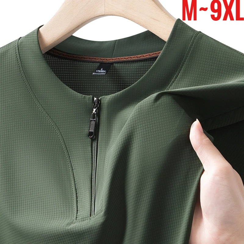 Men'S Fashion Trends 2025 - Мужская футболка-поло из ледяного шелка большого