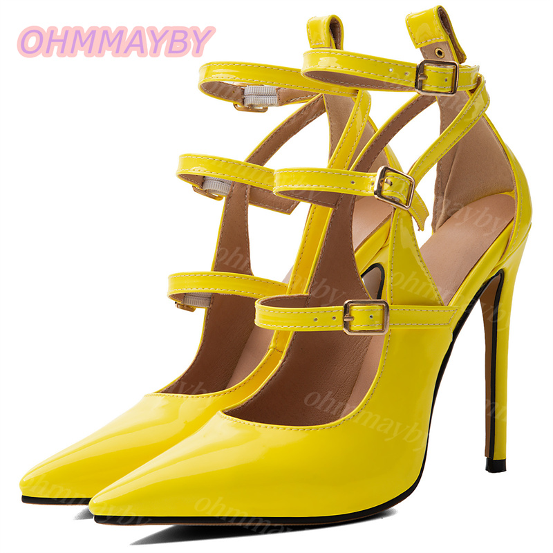 Yellow Men'S Fashion - Женские туфли-лодочки на шпильке с вырезами,