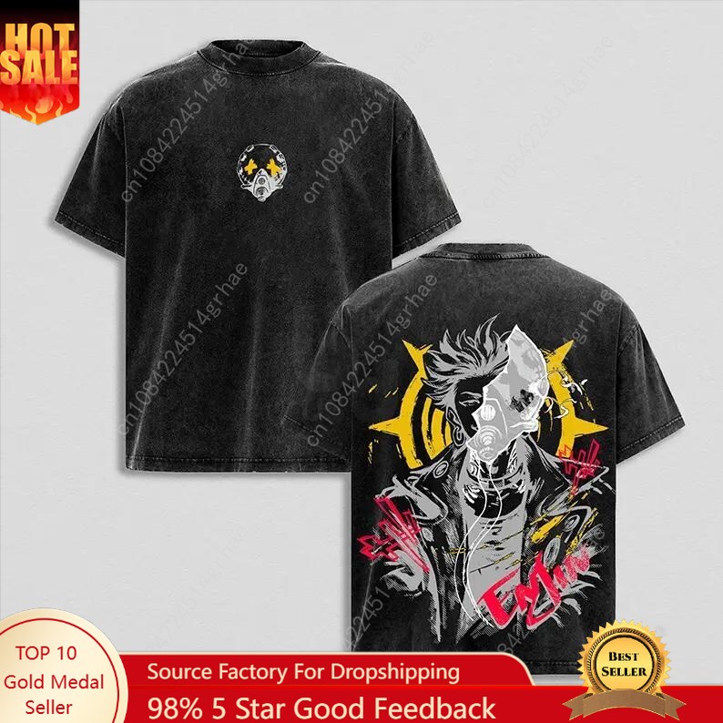 Men'S Fashion Oversized T Shirt - Винтажная футболка Gachiakuta с аниме-принтом, подарок