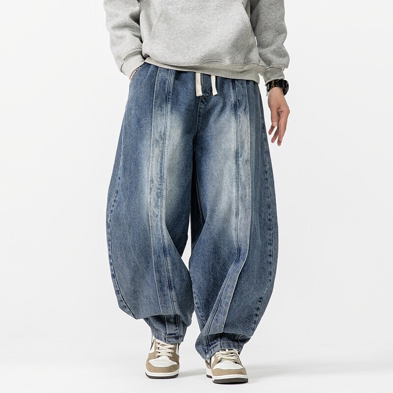 Jeans Pants Fashion Men - 2025 Новые винтажные шаровары, мужские свободные