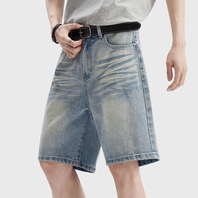 Jeans Pants Fashion Men - Винтажные джинсовые шорты с эффектом потертости,
