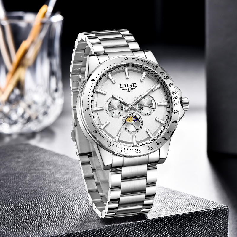 LIGE лучший бренд, роскошные к – обзор и цена Fashion Mens Watches