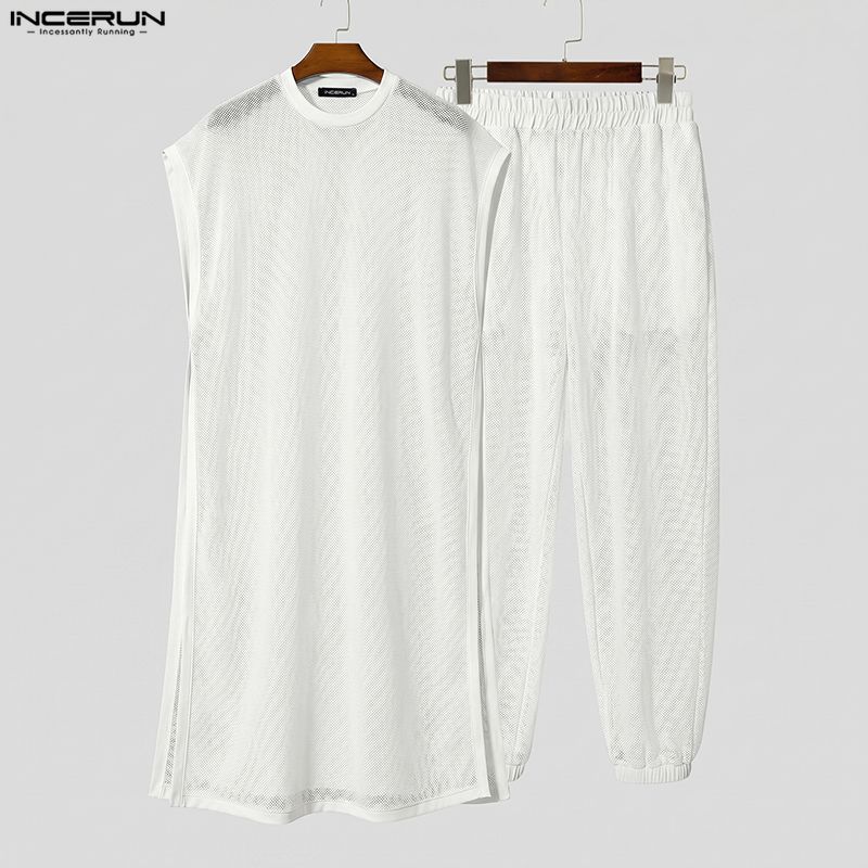 Мужской комплект INCERUN: Сетч – обзор и цена Mens Fashion Summer