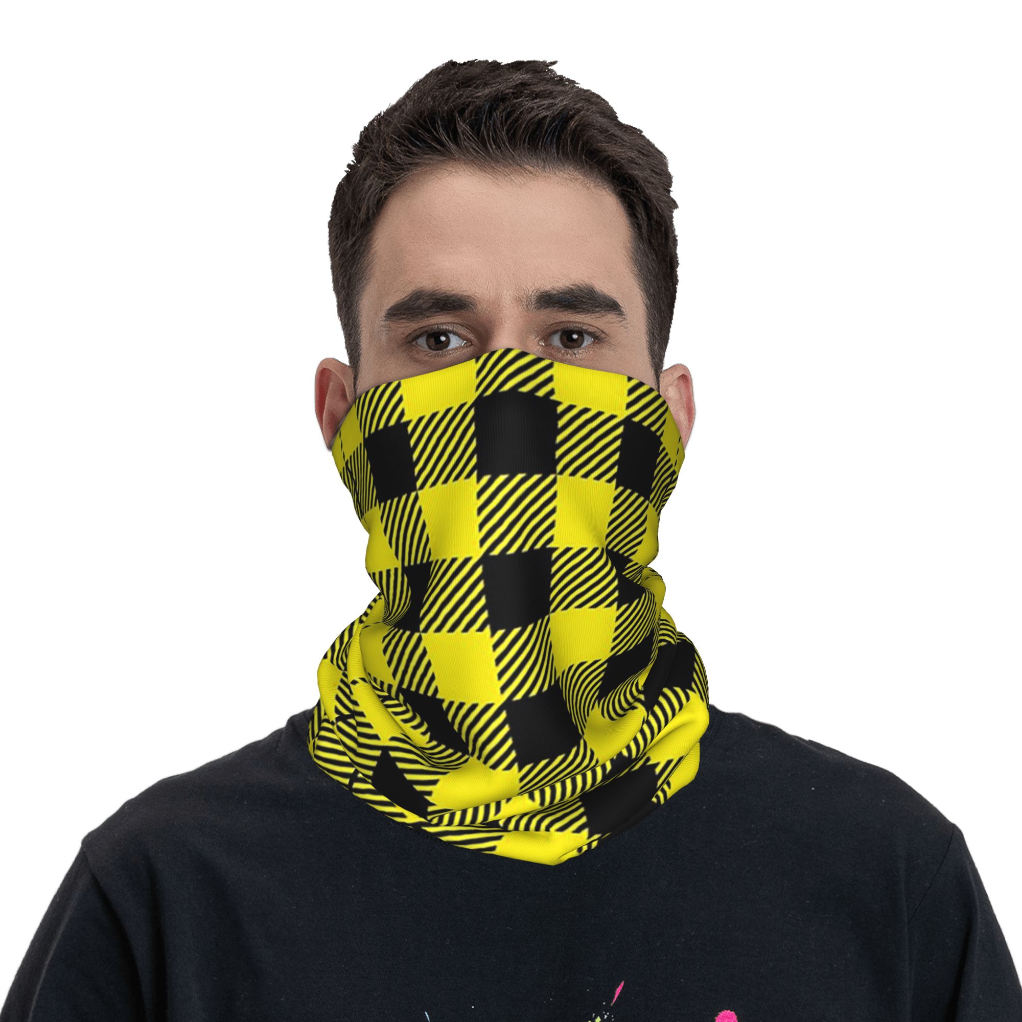 Желто-черный шарф-бандана с кл – обзор и цена Yellow Men'S Fashion