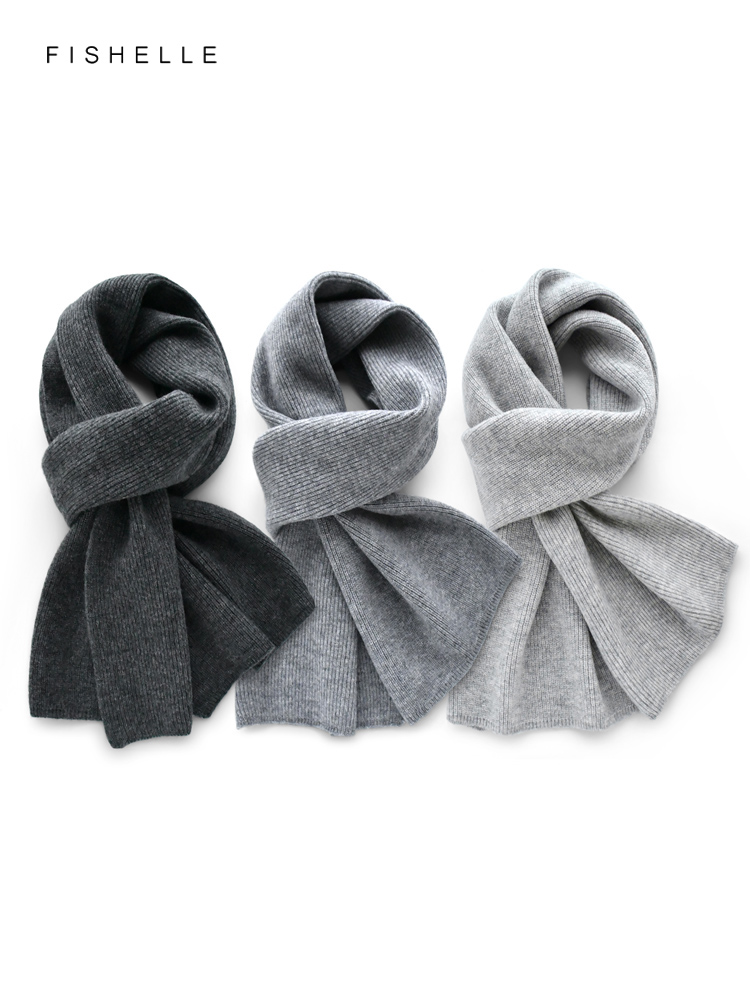 Серый однотонный кашемировый ш – обзор и цена Men Scarf Wool