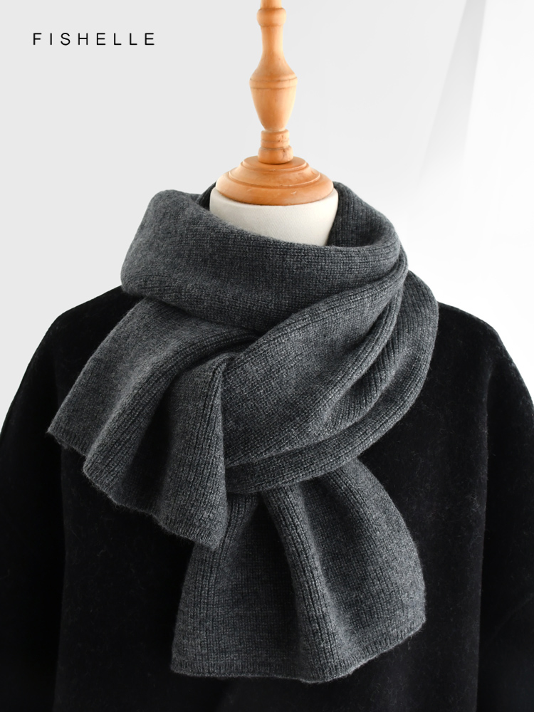 Серый однотонный кашемировый ш – обзор и цена Men Scarf Wool