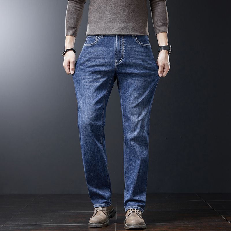 Мужские мягкие эластичные прям – обзор и цена Jeans Pants Fashion Men