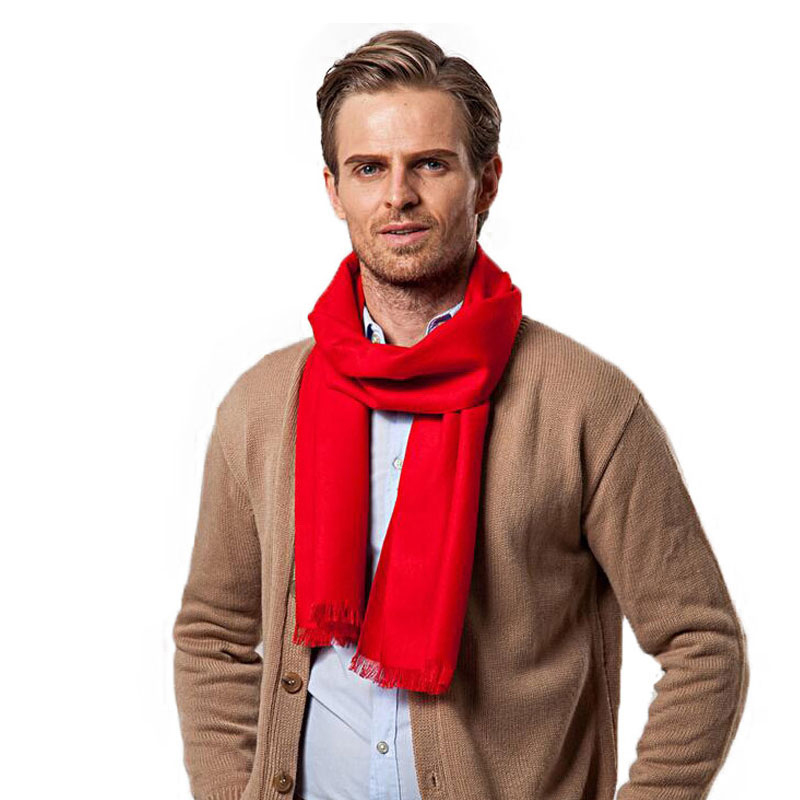 Модный зимний однотонный мужск – обзор и цена Men Scarf Wool