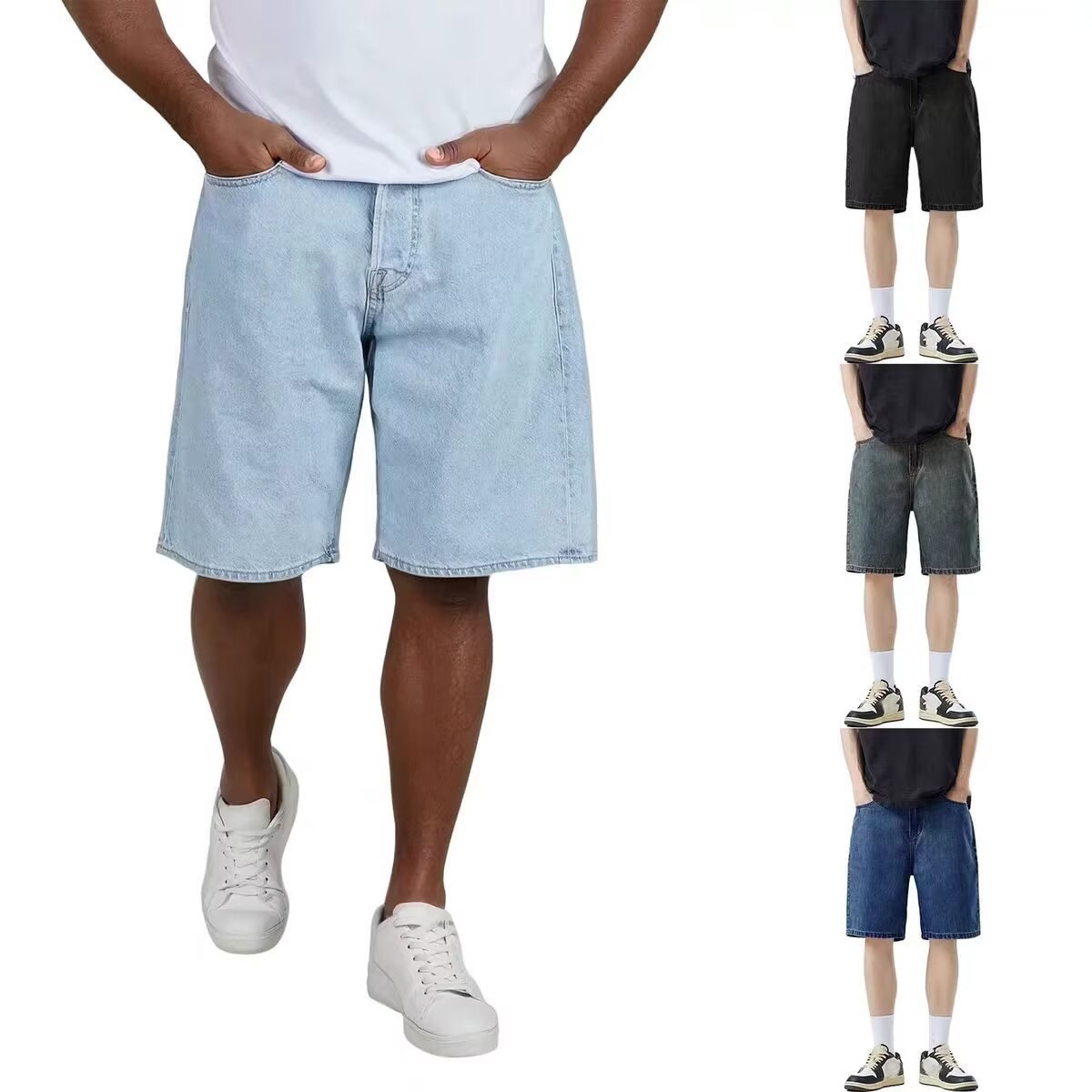 Новые мужские джинсовые шорты  – обзор и цена Jeans Pants Fashion Men