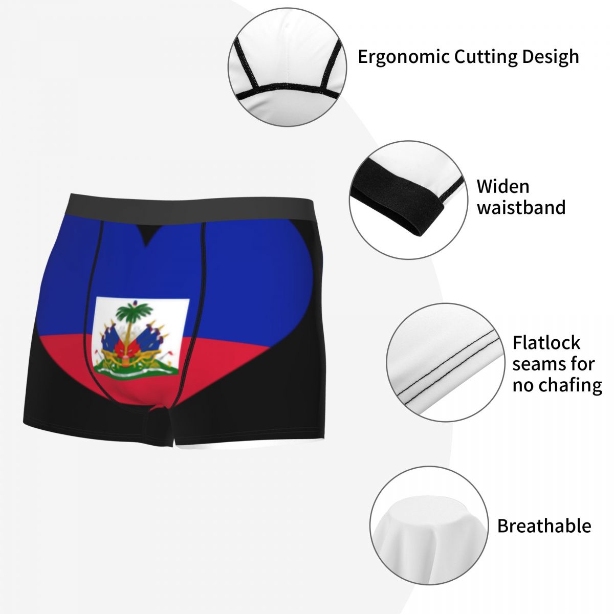 Модные боксеры с флагом Гаити, – обзор и цена Men'S Fashion Underwear