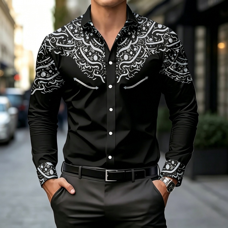 Черно-белая рубашка с контраст – обзор и цена Mens Fashion Summer