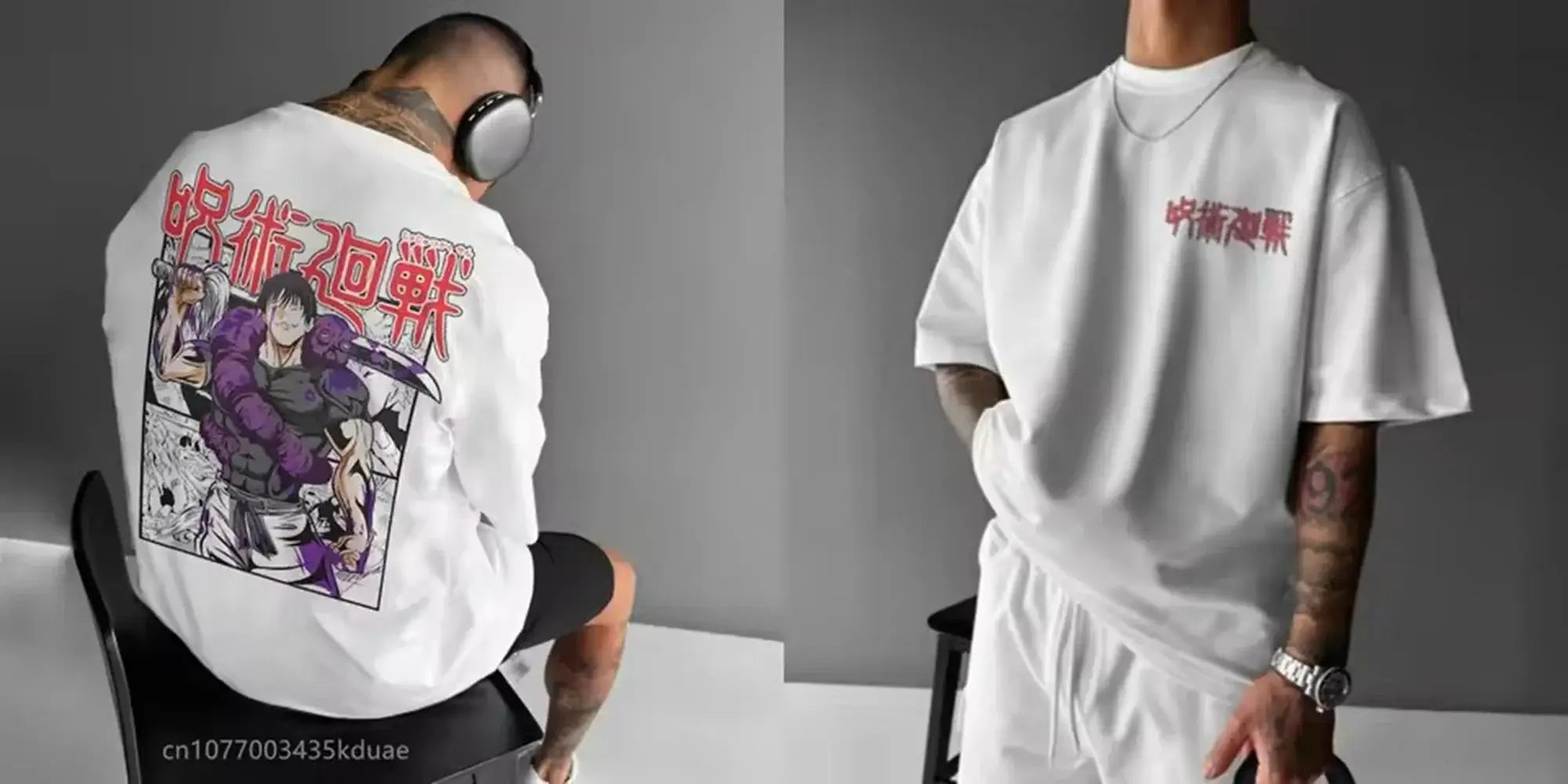 Футболка Jujutsu Kaisen с аним – обзор и цена Men'S Fashion Oversized T Shirt